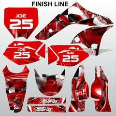 Kawasaki KXF 450 2006-2008 FINISH LINE motocross race decals set MX graphics kit