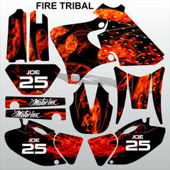 Yamaha YZF 250 400 426 1998-2002 FIRE TRIBAL motocross decals set MX graphics
