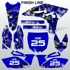 Yamaha YZF 250 2010-2012 FINISH LINE motocross race decals set MX graphics kit