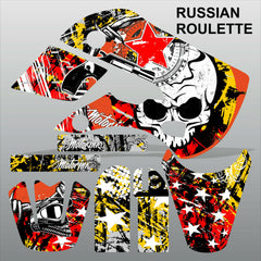 Kawasaki KLX 110 2000-2009 RUSSIAN ROULETTE motocross decals MX graphics stripes