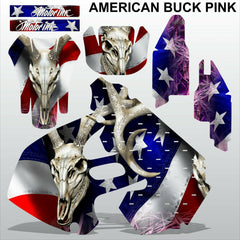 SUZUKI RM 125-250 1999-2000 AMERICAN BUCK PINK motocross decals set MX graphics