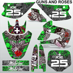 Kawasaki KX 80 1998-2000 GUNS AND ROSES motocross decals set MX graphics kit