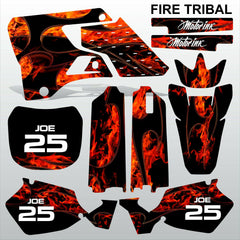 Yamaha YZ 125 250 1996-2001 FIRE TRIBAL motocross decals set MX graphics kit