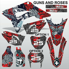 HONDA CR 250 450 2018-2021 GUNS AND ROSE motocross racing decals set MX graphics