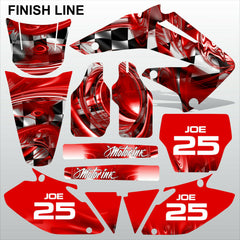 Honda CRF 450 2002-2004 FINISH LINE racing motocross decals set MX graphics