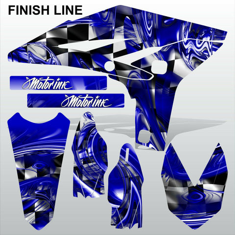 Yamaha YZF 250 2010-2012 FINISH LINE motocross race decals set MX graphics kit