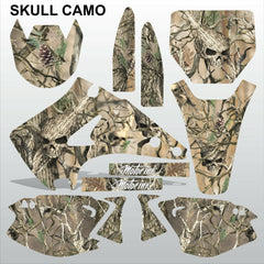 Kawasaki KX125-250 2003-2009 SKULL CAMO motocross racing decals set MX graphics