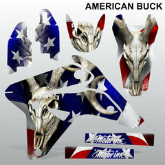 Suzuki RMZ 450 2007 AMERICAN BUCK motocross racing decals set MX graphics kit