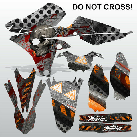 Yamaha YZF 250 450 2014 DO NOT CROSS race motocross decals set MX graphics kit