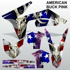 KTM SXF 2011-2012 AMERICAN BUCK PINK motocross racing decals set MX graphics kit