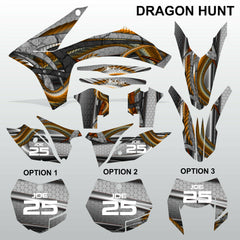 KTM EXC 2012-2013 XC 2011 DRAGON HUNT motocross decals set MX graphics kit