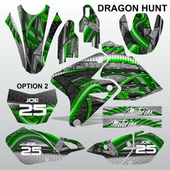 Kawasaki KLX 400 DRAGON HUNT motocross decals set MX graphics stripe kit