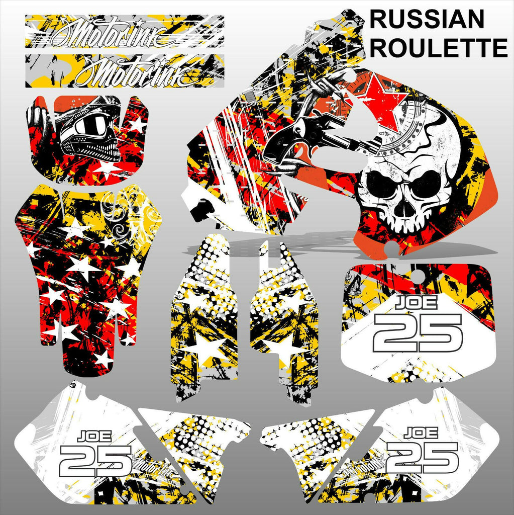 Suzuki RM 125-250 1999 2000 RUSSIAN ROULETTE motocross decals set MX graphics