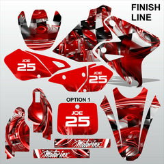 Kawasaki KLX 400 FINISH LINE motocross decals racing set MX graphics stripe kit