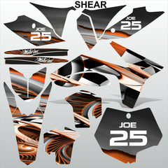 KTM SXF 2011 2012 SHEAR motocross racing decals stripes set MX graphics kit