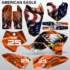 KTM SX 65 2009-2012 AMERICAN EAGLE motocross racing decals stripe set MX graphic