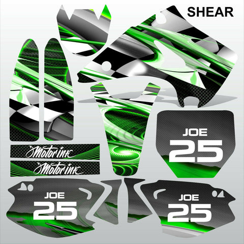 Kawasaki KX 125-250 2003-2009 SHEAR motocross racing decals set MX graphics kit