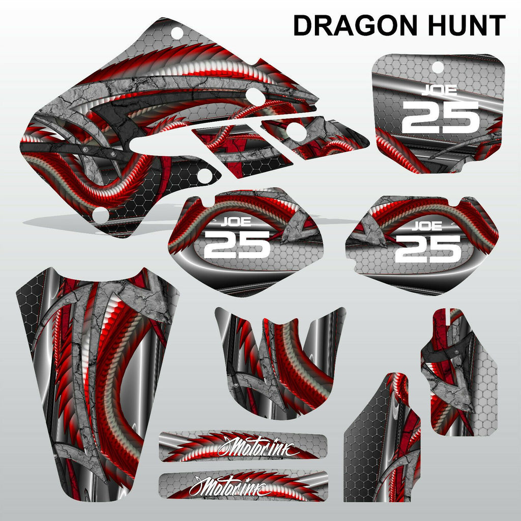 Honda CR125 CR250 1998 1999 DRAGON HUNT motocross decals set MX graphics kit