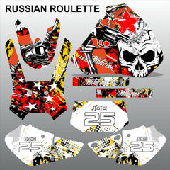 Honda XR250 XR400 1996-2004 RUSSIAN ROULETTE motocross decals set MX graphics