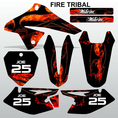 SUZUKI DRZ 125 2008-2019 FIRE TRIBAL motocross racing decals set MX graphics