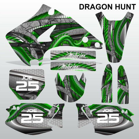 Kawasaki KX 125-250 2003-2009 DRAGON HUNT motocross decals set MX graphics kit