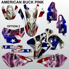 SUZUKI DRZ 400 2002-2020 AMERICAN BUCK PINK motocross decals set MX graphics kit