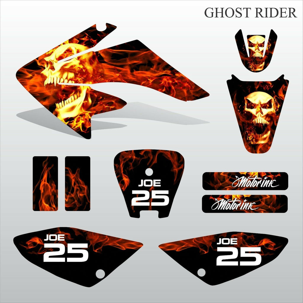 Honda CRF 70-80-100 2002-2012 GHOST RIDER motocross decals set MX graphics kit