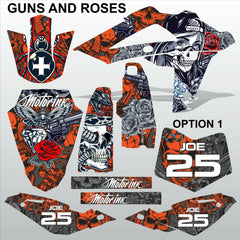 HUSQVARNA 250 450 510 2008-2010 GUNS AND ROSES motocross decals set MX graphics