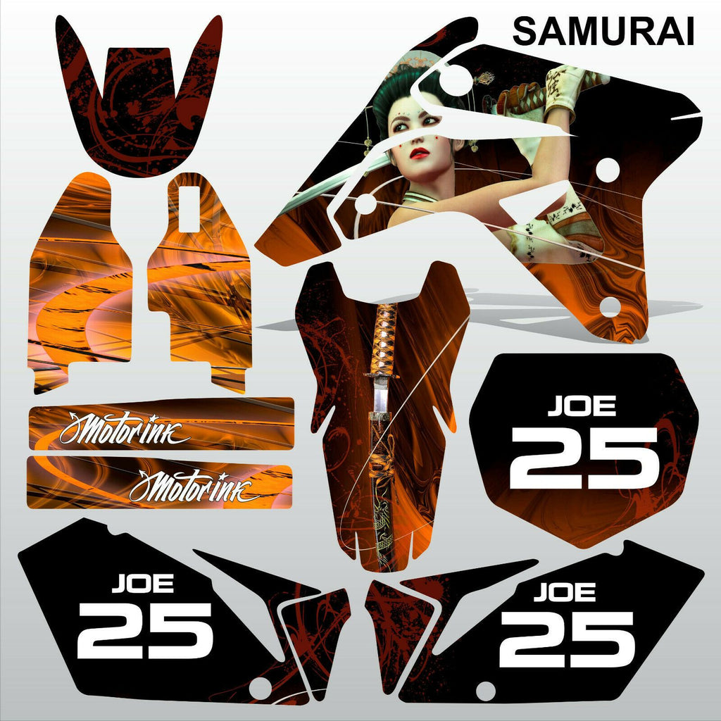 Suzuki RMZ 450 2007 SAMURAI motocross racing decals set MX graphics kit