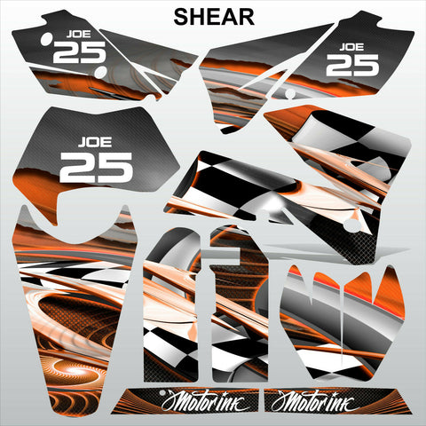 KTM EXC 2005-2007 SHEAR motocross decals stripes racing set MX graphics kit