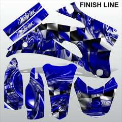 Yamaha YZF 250 450 2009 FINISH LINE motocross racing decals set MX graphics kit