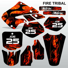 Honda CR125 CR250 1998 1999 FIRE TRIBAL motocross decals set MX graphics kit