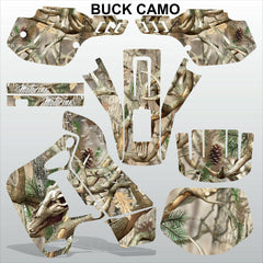 Kawasaki KDX 200 1991-1994 BUCK CAMO motocross racing decals set MX graphics kit