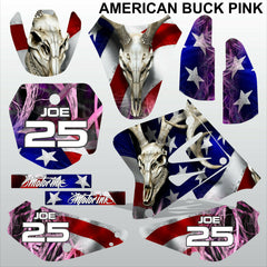 SUZUKI RM 85 2001-2012 AMERICAN BUCK PINK motocross decals set MX graphics kit