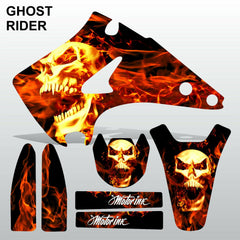 Kawasaki KX 125-250 2003-2009 GHOST RIDER motocross decals set MX graphics kit