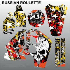 Honda CR500 1989-2001 RUSSIAN ROULLETE motocross decals set MX graphics kit