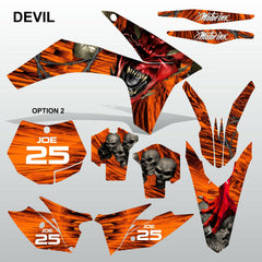 KTM EXC 2012-2013 XC 2011 DEVIL PUNISHER motocross decals set MX graphics kit