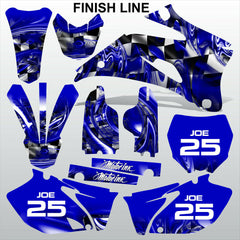 Yamaha YZF 250 450 2006-2007 FINISH LINE motocross decals set MX graphics kit