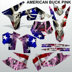 KTM SXF 2011-2012 AMERICAN BUCK PINK motocross racing decals set MX graphics kit