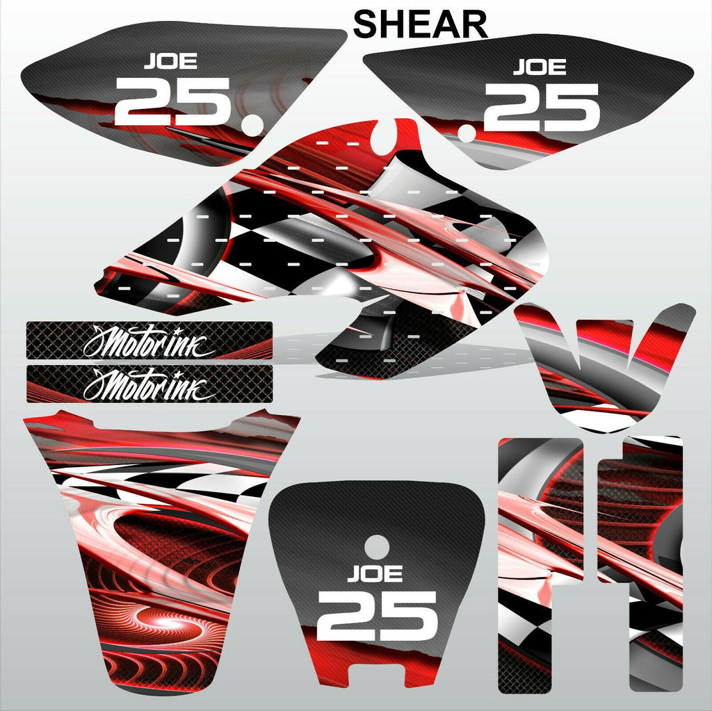 Honda XR 80-100 2001-2004 SHEAR racing motocross decals MX graphics kit
