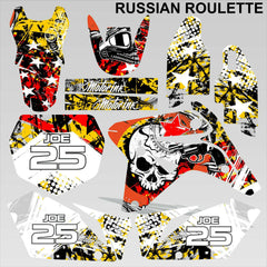 Suzuki RMZ 450 2007 RUSSIAN ROULETTE motocross racing decals set MX graphics kit