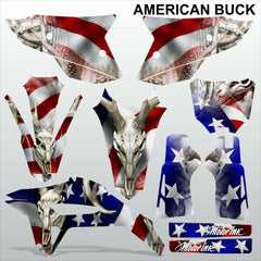HONDA CRF 450R 2021 AMERICAN BUCK motocross racing decals set MX graphics kit