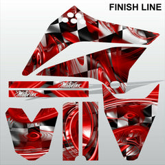 Kawasaki KLX 110 2010-2017 FINISH LINE motocross decals race stripe MX graphics