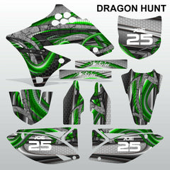 Kawasaki KXF 250 2009-2012 DRAGON HUNT motocross decals set MX graphics kit