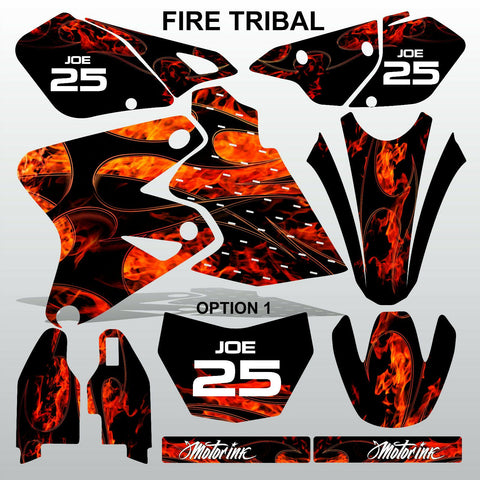 SUZUKI DRZ 400 2002-2012 FIRE TRIBAL motocross decals set MX graphics stripe kit
