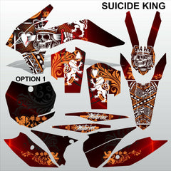 KTM EXC 2014 SUICIDE KING motocross racing decals set MX graphics stripes kit