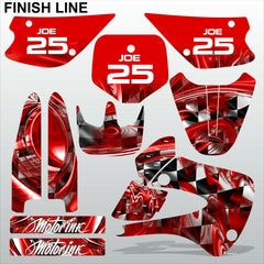 Kawasaki KX 80 1998-2000 FINISH LINE motocross decals MX graphics stripes kit