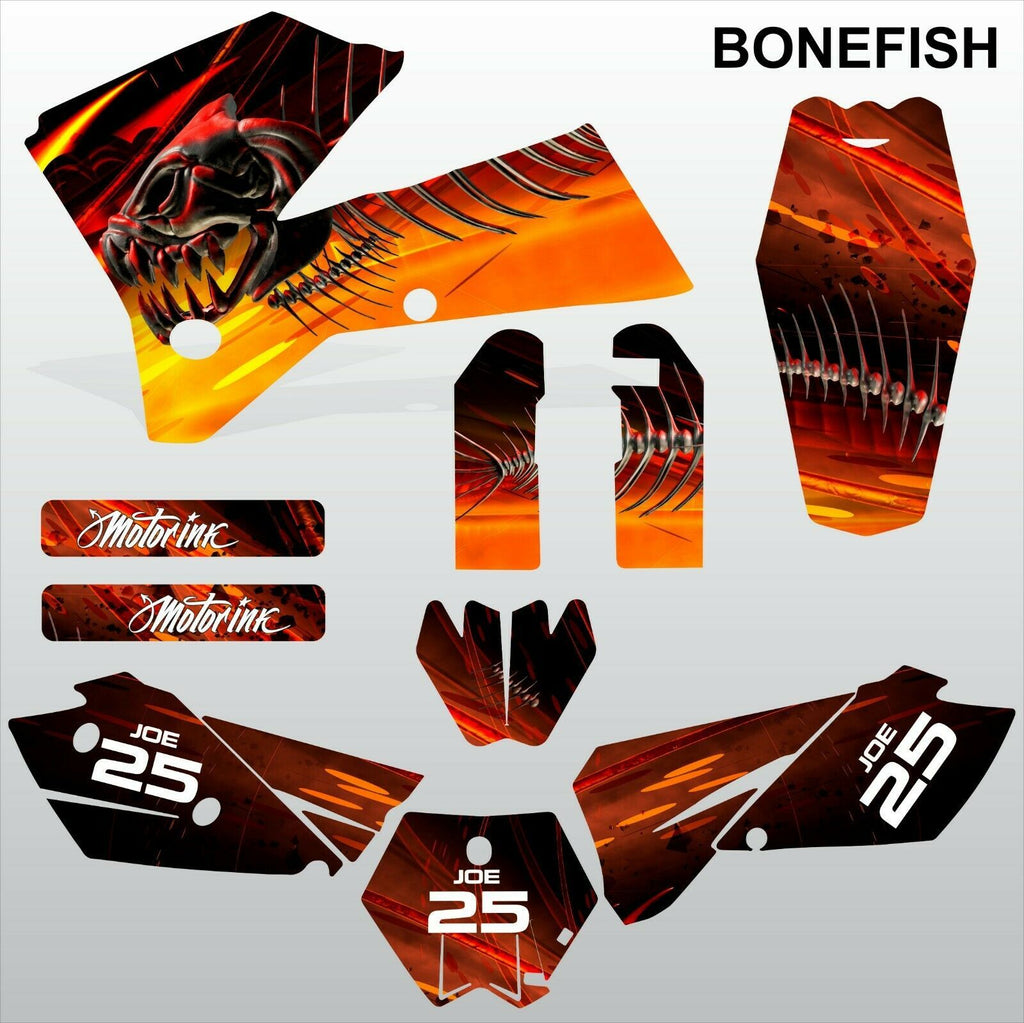 KTM SX 2005 2006 BONEFISH motocross decals racing stripes set MX graphics kit