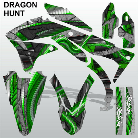Kawasaki KXF450 2016-2018 DRAGON HUNT motocross racing decals set MX graphics