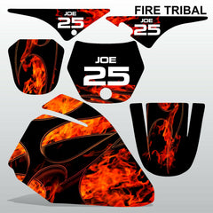 Yamaha PW80 FIRE TRIBAL motocross racing decals set MX graphics kit